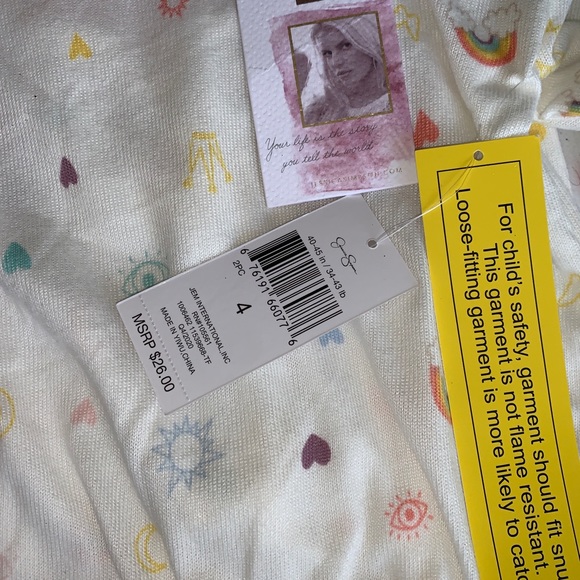Jessica Simpson girl super soft pajama set sz4 - Picture 2 of 3